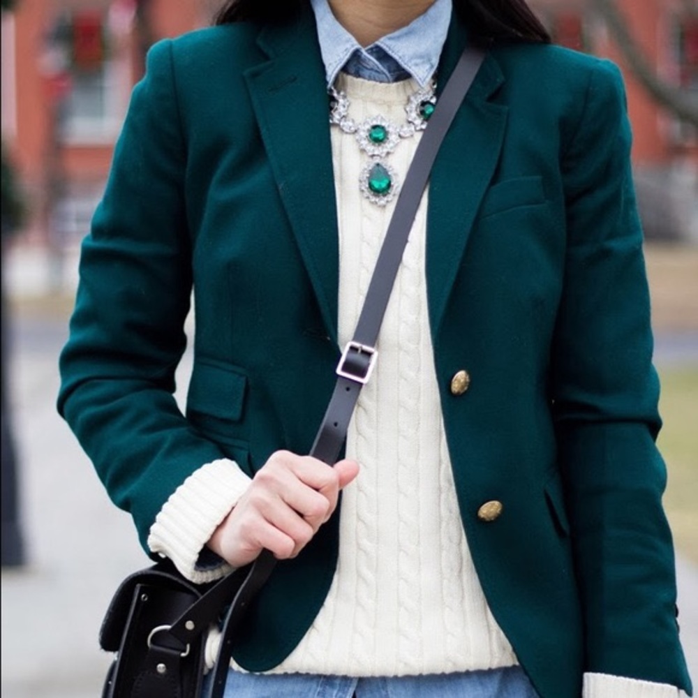JCrew Schoolboy Blazer - Hunter Green - EUC
